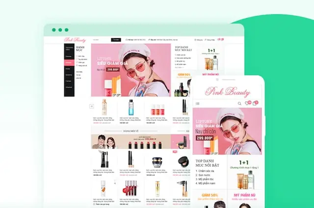 Thiết kế website Bán Mỹ Phẩm chỉ từ 500k