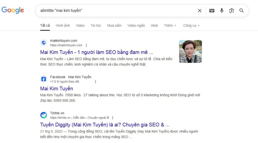 Tìm đúng thứ bạn cần với allintitletừ khóa. Mẹo lọc SERP chuẩn từng từ