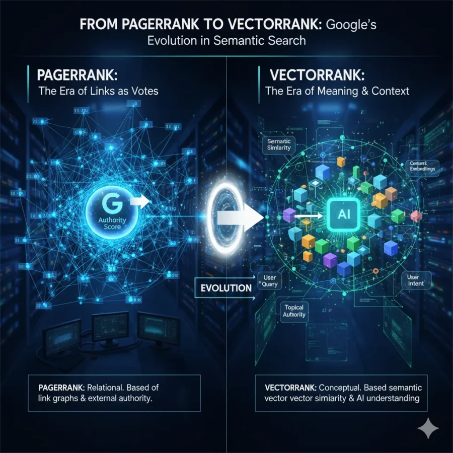 Từ PageRank đến VectorRank Sự tiến hóa của Google trong kỷ nguyên tìm kiếm ngữ nghĩa