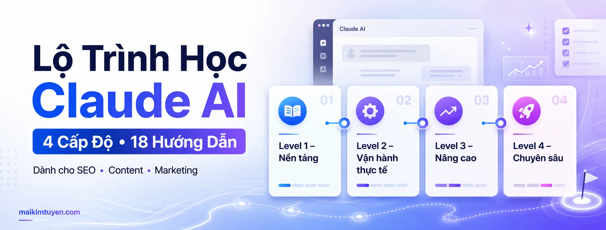Lộ Trình Học Claude AI 4 Cấp Độ Trong 18 Hướng Dẫn
